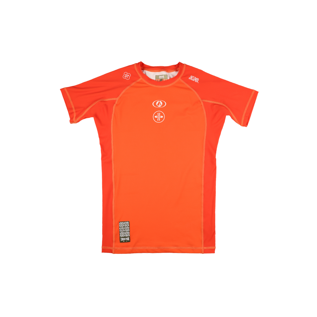 Linkin Park x Jasper Wong No Gi Rashguard Blaze Orange front