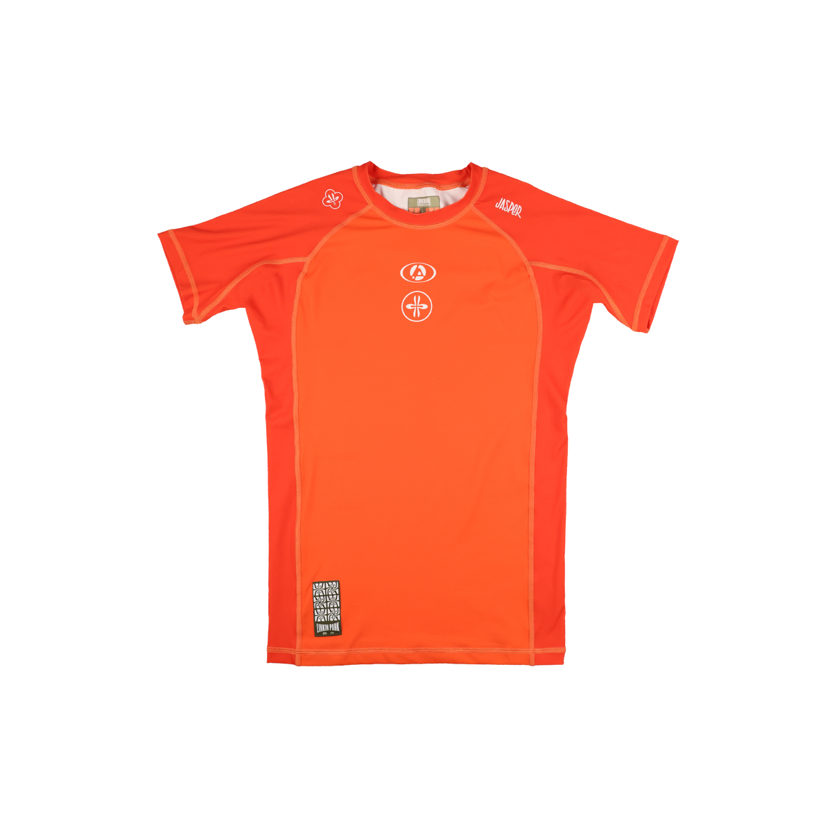 Linkin Park x Jasper Wong No Gi Rashguard Blaze Orange front