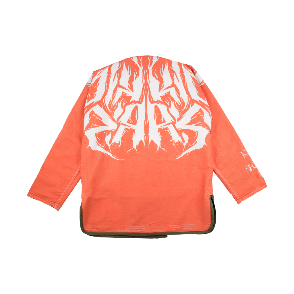 Linkin Park x Jasper Wong Reversible Jiu Jitsu Kimono reversed to blaze orange, back