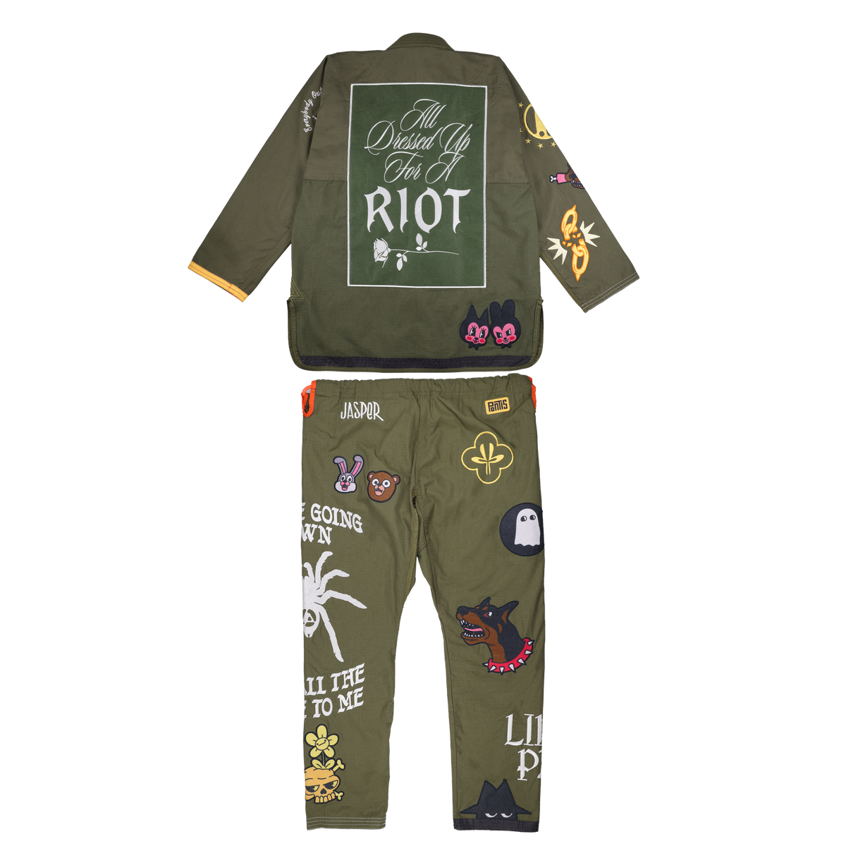 Linkin Park x Jasper Wong Reversible Jiu Jitsu Kimono jacket and pants set, back